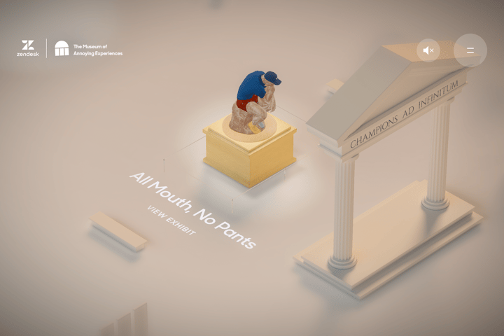 The Museum of Annoying Experiences website preview